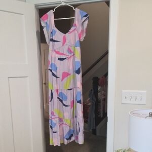 Colorful Abstract Maxi Dress